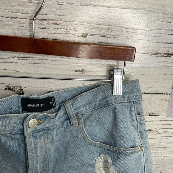 Minkpink jean denim shorts size medium - Picture 4 of 12